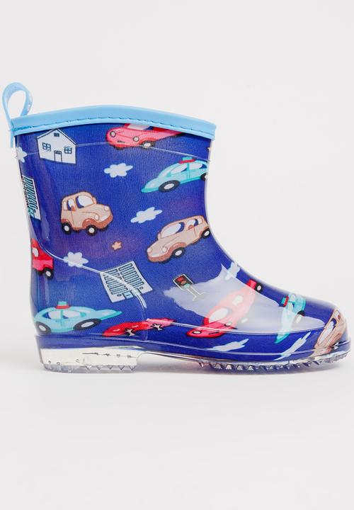 Pop Candy - AOP Rain Boots Navy