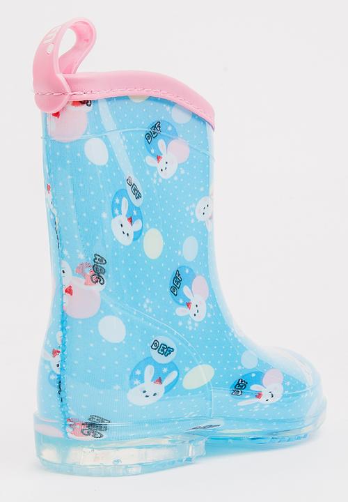Pop Candy - AOP Rain Boots Pale Blue