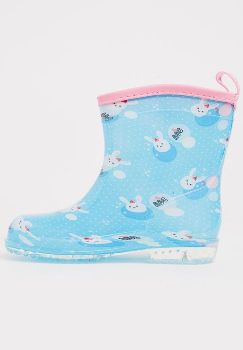 Pop Candy - AOP Rain Boots Pale Blue