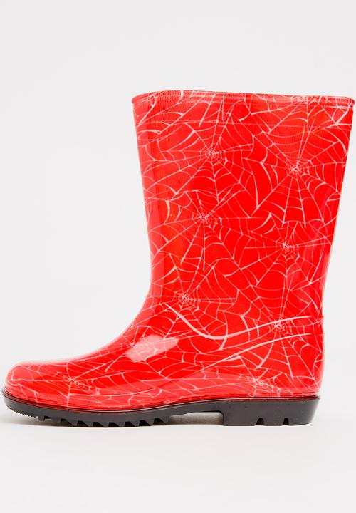 Character Fashion - Spider - Man Wellington Boots Red