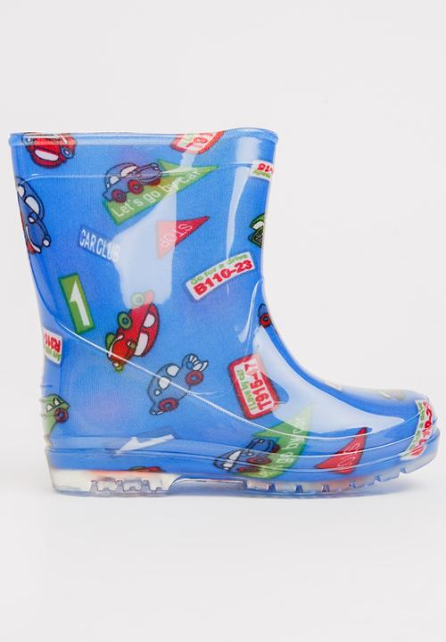 Pop Candy - AOP Rain Boots Dark Blue