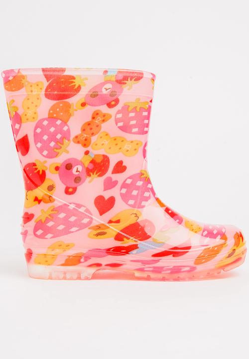 Pop Candy - AOP Rain Boots Mid Pink