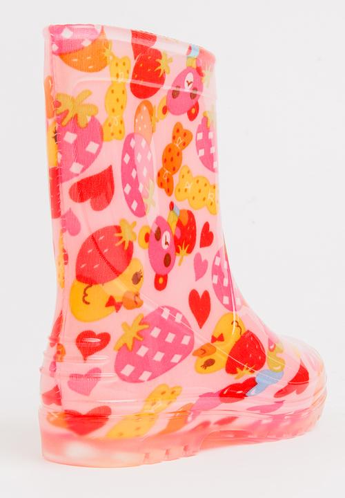 Pop Candy - AOP Rain Boots Mid Pink