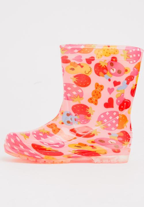 Pop Candy - AOP Rain Boots Mid Pink