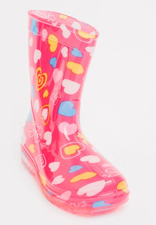 Pop Candy - AOP Rain Boots Mid Pink