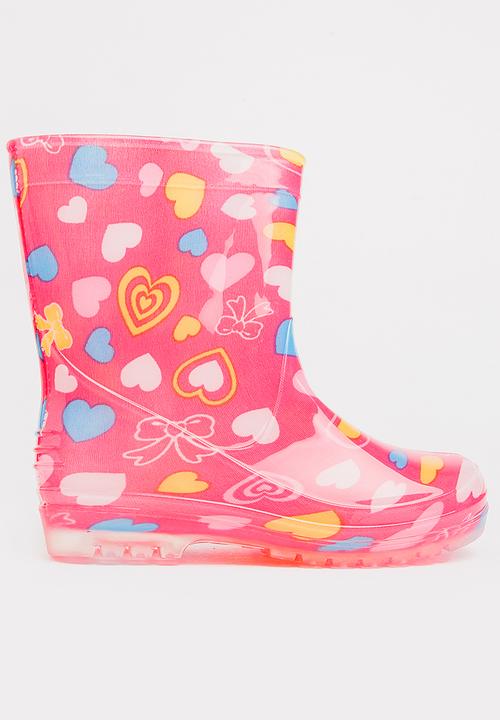Pop Candy - AOP Rain Boots Mid Pink