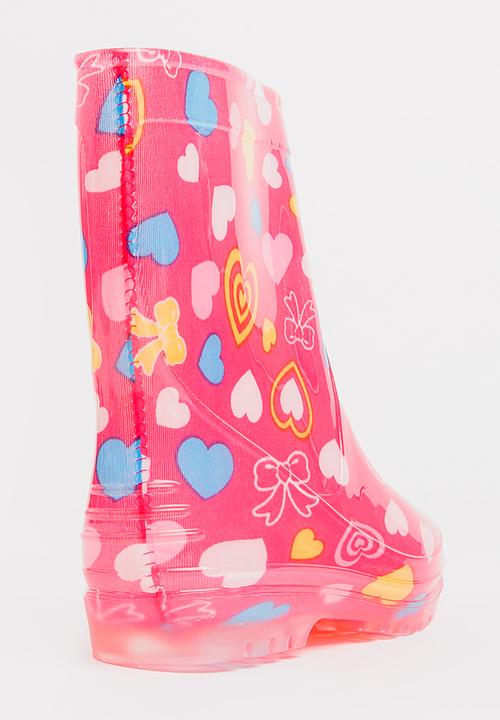 Pop Candy - AOP Rain Boots Mid Pink
