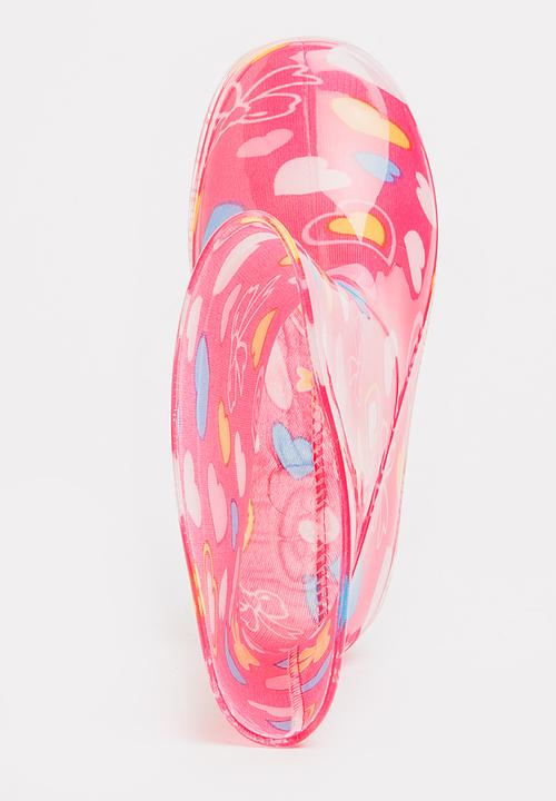Pop Candy - AOP Rain Boots Mid Pink