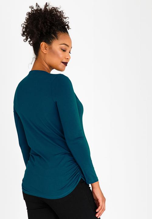 Cherry Melon - Keyhole Top with Metal Trim Turquoise
