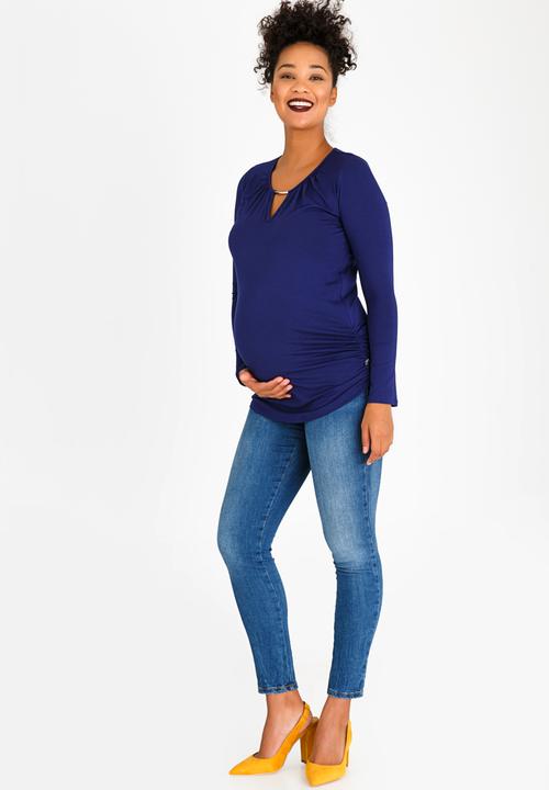 Cherry Melon - Keyhole Top with Metal Trim Cobalt