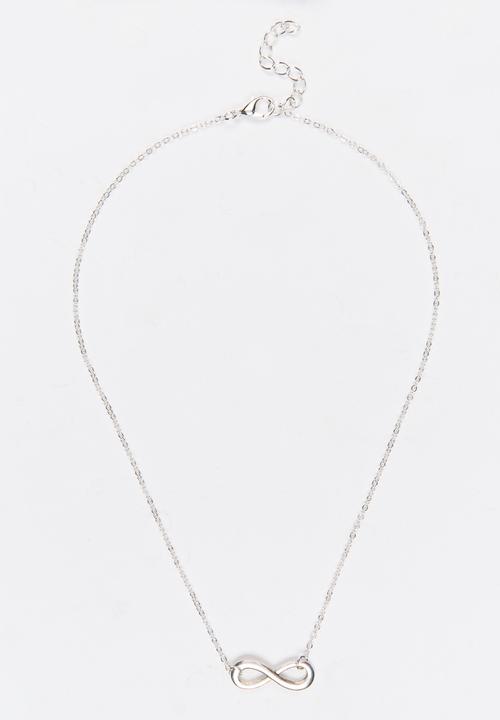 Jewels and Lace - SIlver Infinity Necklace Silver