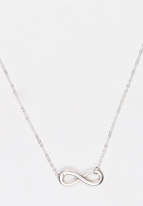 Jewels and Lace - SIlver Infinity Necklace Silver