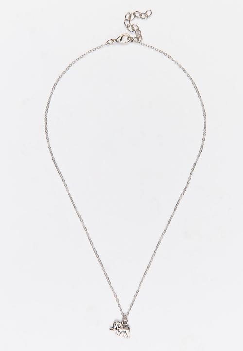 Jewels and Lace - Little Elephant Necklace Silver