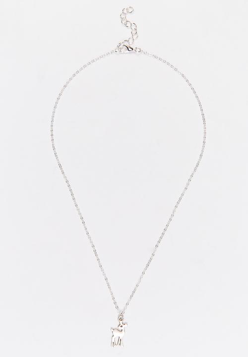 Jewels and Lace - Little Deer Necklace Silver