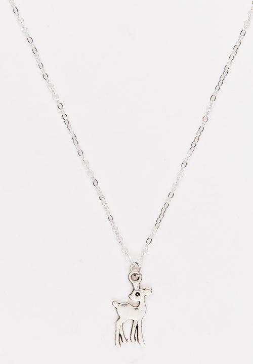 Jewels and Lace - Little Deer Necklace Silver