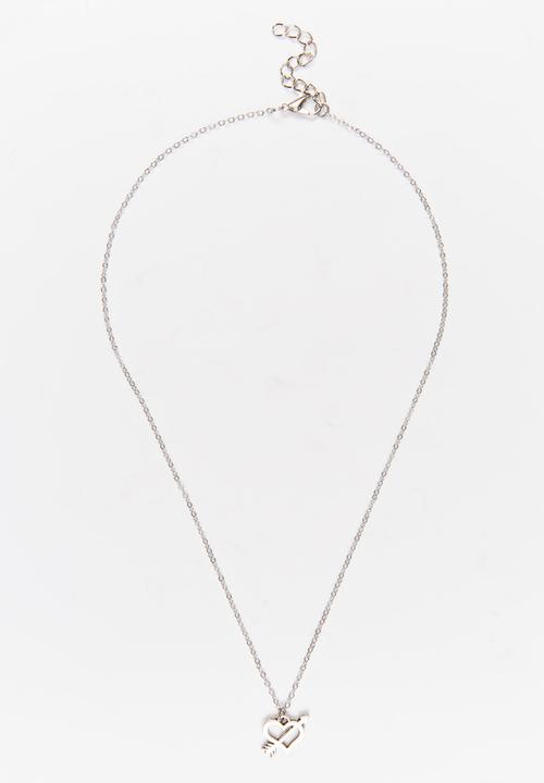 Jewels and Lace - Double Love Necklace Silver