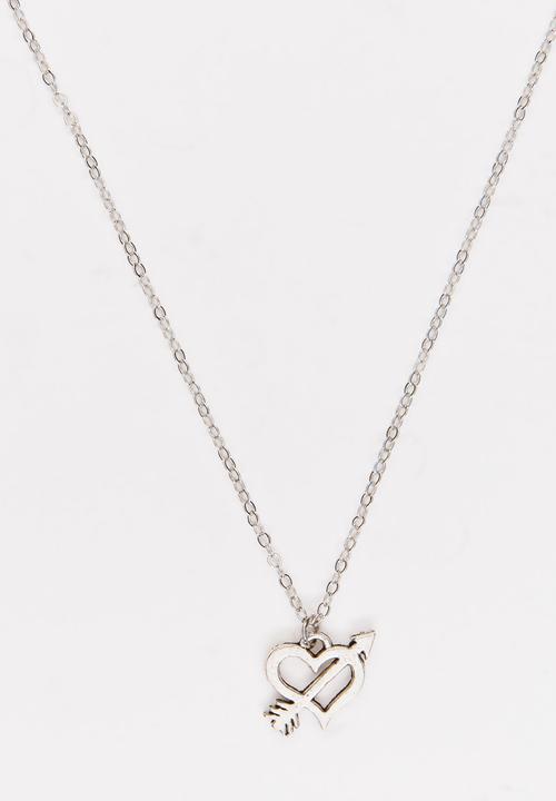 Jewels and Lace - Double Love Necklace Silver