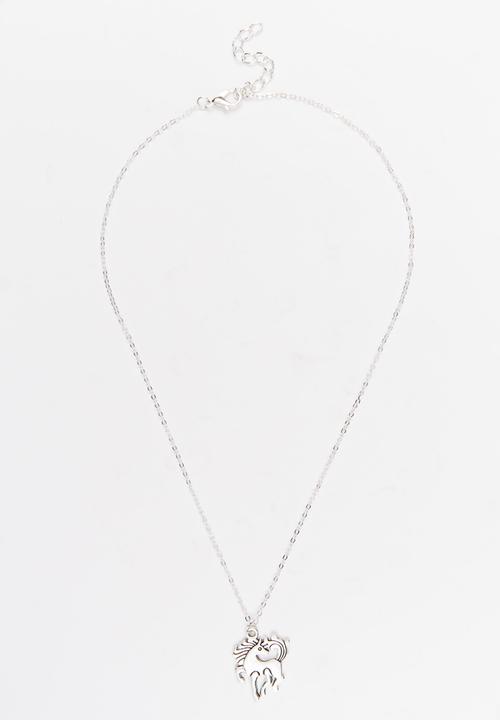 Jewels and Lace - Unicorn Necklace Silver