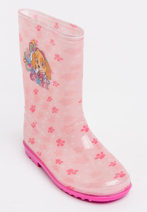 Character Fashion - Paw Patrol Wellington Boots Pale Pink
