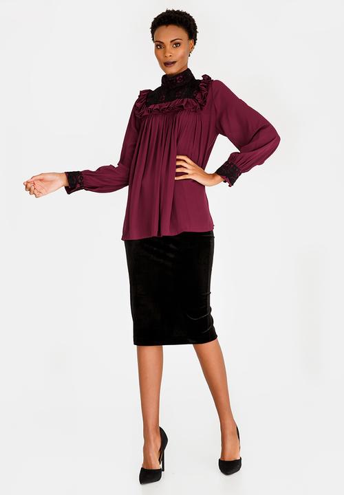 Sober - Zaria Blouse Burgundy