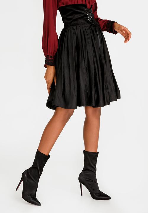 Sober - Nubia High-waist Corset Skirt Black