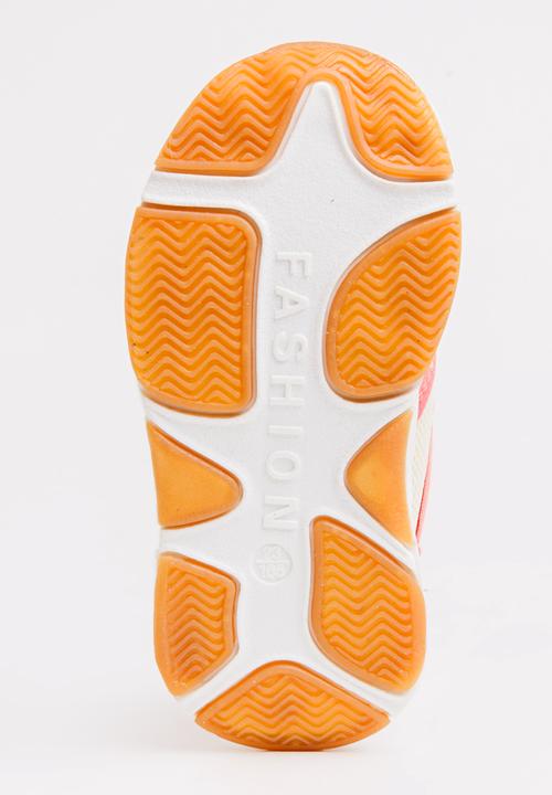 Pop Candy - Velcro strap sneaker - pink & cream