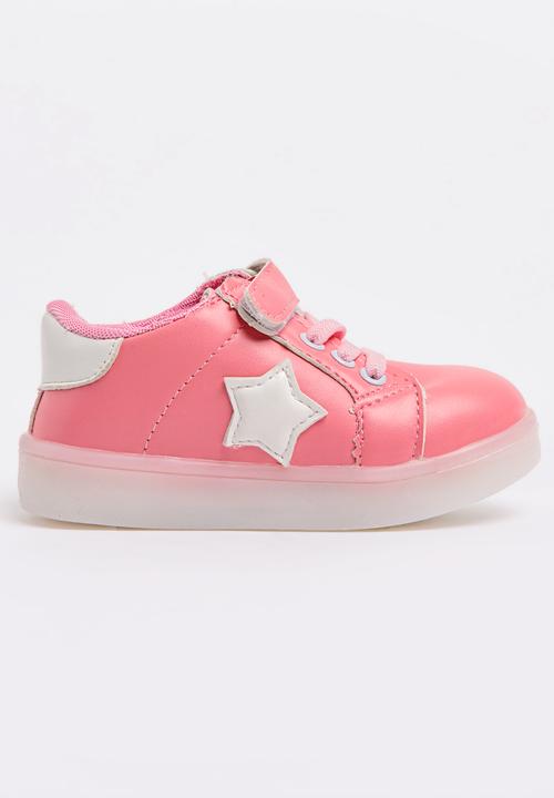 Pop Candy - Velcro strap light up sneaker - pink 
