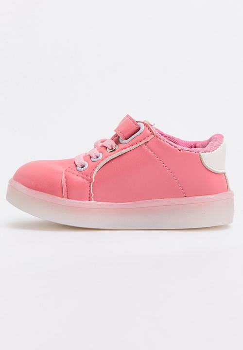 Pop Candy - Velcro strap light up sneaker - pink 