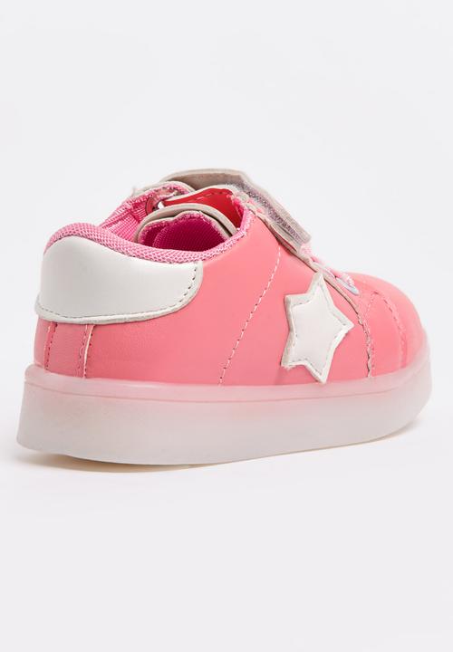 Pop Candy - Velcro strap light up sneaker - pink 