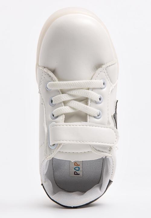 Pop Candy - Velcro Strap Light Up Sneaker White