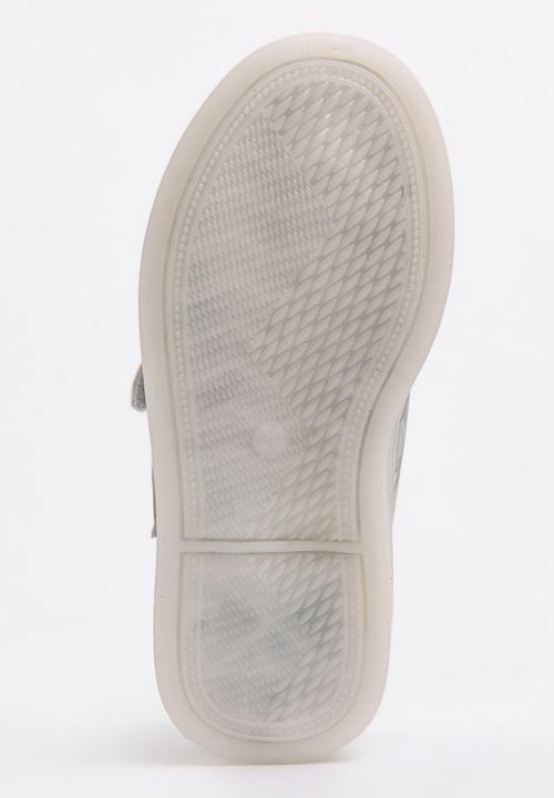 Pop Candy - Velcro Strap Light Up Sneaker Grey