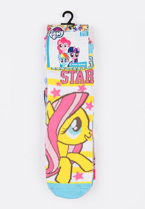Character Fashion - My Little Pony 3 Pack Anklet Socks Multi-colour