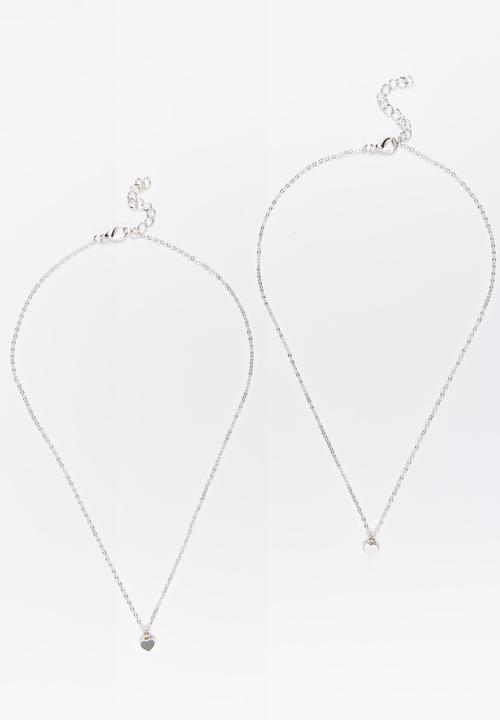Jewels and Lace - Twinpack Necklace Black and White