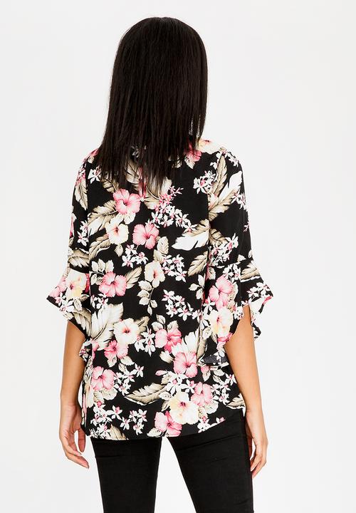 Revenge - Dark Floral Blouse Black