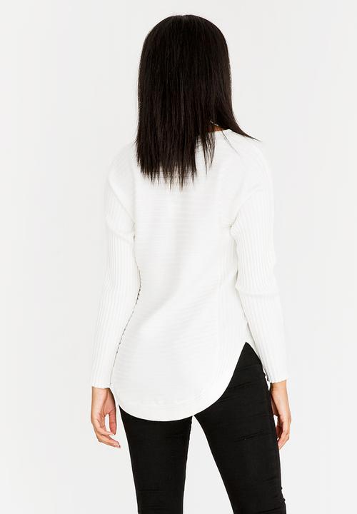 Revenge - Zip Detail Top White