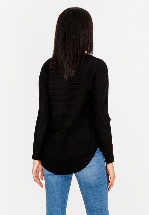 Revenge - Zip Detail Top Black