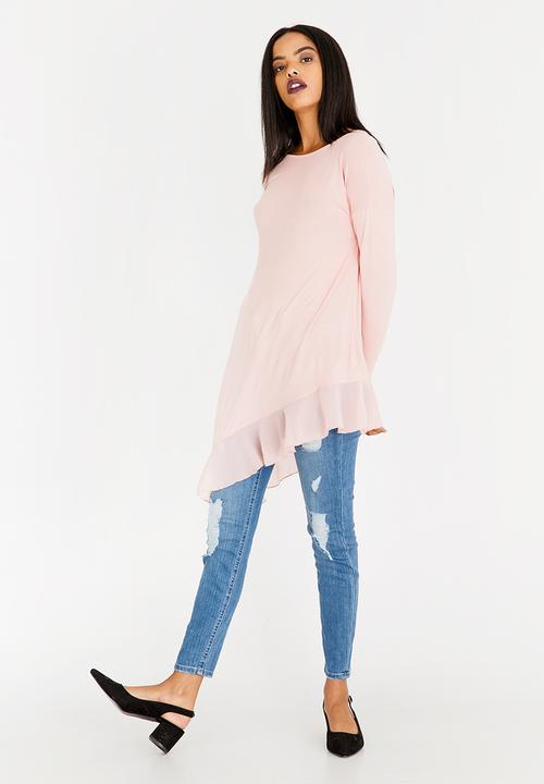 Revenge - Asymmetrical Top Mid Pink