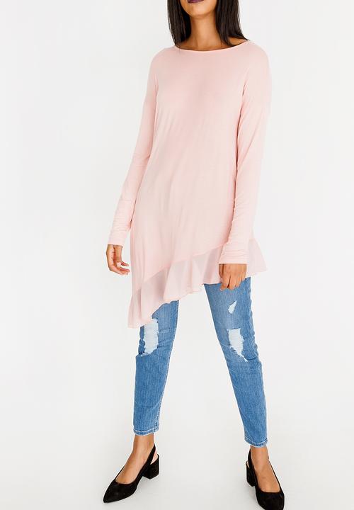 Revenge - Asymmetrical Top Mid Pink