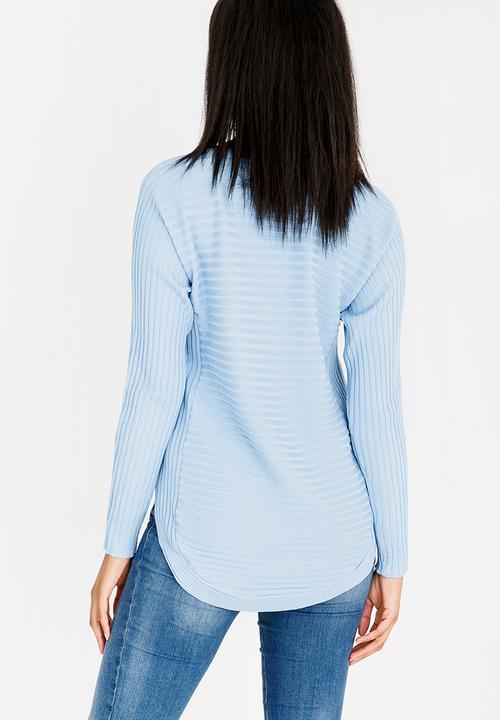 Revenge - Zip Detail Top Blue