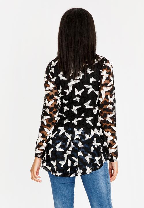 Revenge - Butterfly Zip Top Black