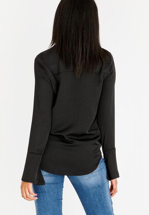 G Couture - Wrap Blouse Black