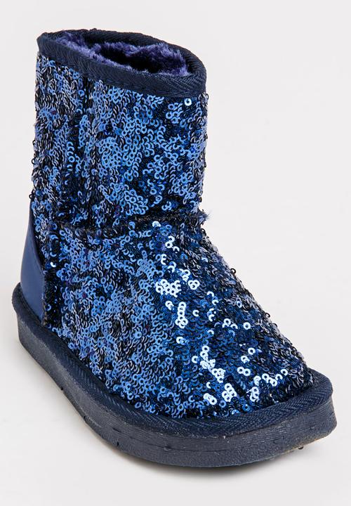 Pop Candy - Sequin Boot Blue