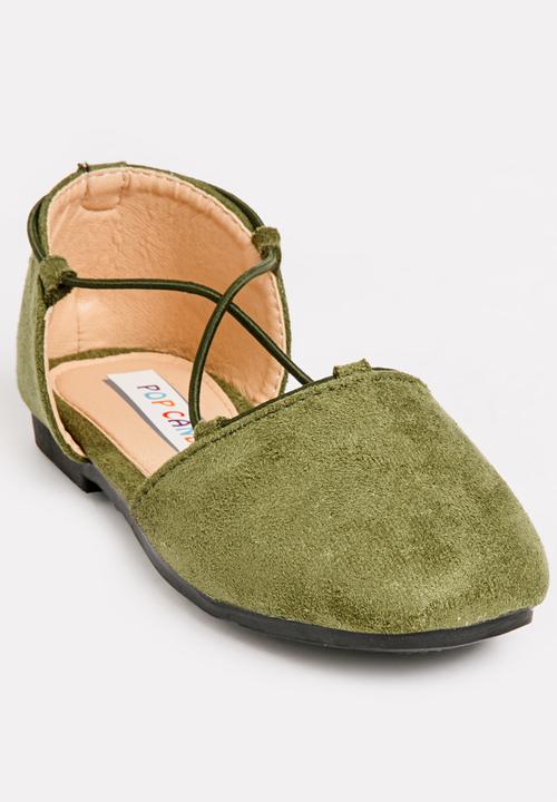 Pop Candy - Criss-Cross Slip On Green