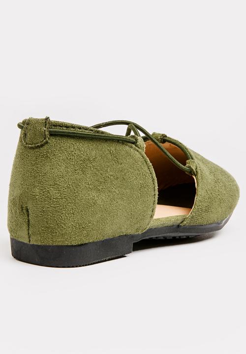 Pop Candy - Criss-Cross Slip On Green