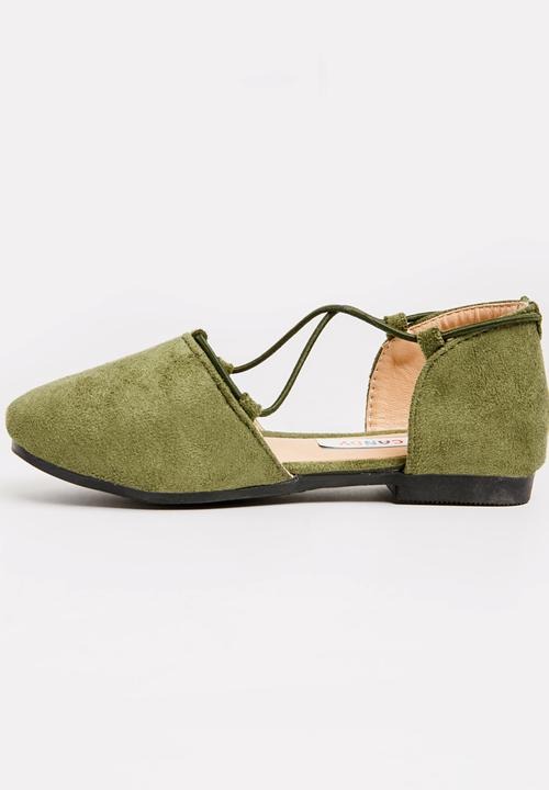 Pop Candy - Criss-Cross Slip On Green