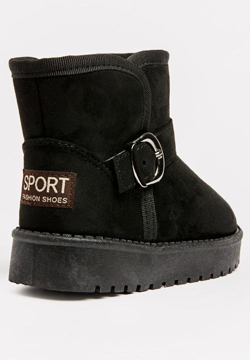 Pop Candy - Buckled Detailed Boot Black