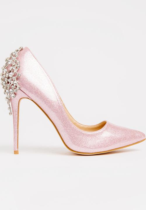 pale pink high heels
