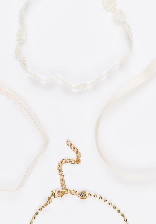 Jewels and Lace - Daisy Choker 4 Pack Cream