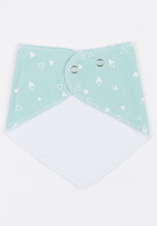 Pickalilly - Printed Bandana Bib Pale Blue
