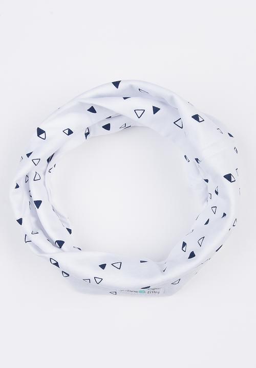 Pickalilly - Printed Snoodlet Scarve White